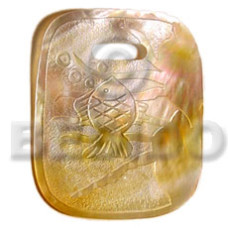 Fish on a rectangular 45mmx40mm