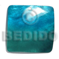 35mm square hammershell pendant