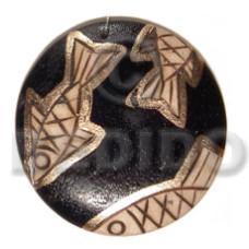 Glossy black round 35mm natural