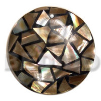 45mm round dome black resin