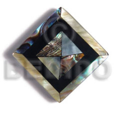 30mmx30mm laminated square paua mop shell