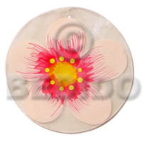 Round natural 50mm capiz shell