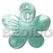 40mm aqua blue flower hammershell 40mm aqua blue flower hammershell