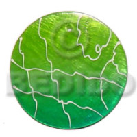 35mm round graduated lime green
