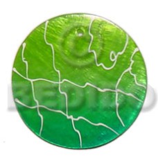 35mm round graduated lime green