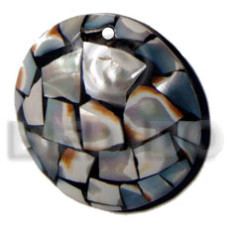 45mm round laminated cowrie tiger