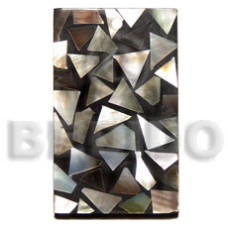 Flat 30mmx50mm rectangle black