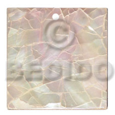 Flat 30mmx30mm square green shell