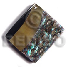 35mmx30mm laminated rectangular paua blacklip shell 35mmx30mm laminated rectangular paua blacklip shell