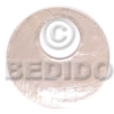 40mm round natural white capiz