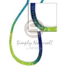 7-8mm graduated tie dye green yellow