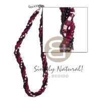 Twisted 4 rows-2-3mm coco heishe