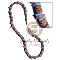 Mahogany pink aqua blue white