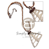 Sliced troca pendant in braided