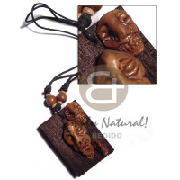 Clay tribal mask on 60mmx40mm