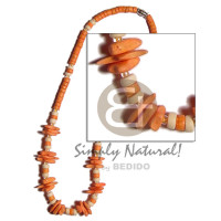Orange 4-5mm coco heishe