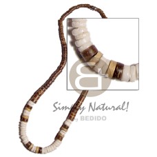 Graduated coco heishe natural brown Graduated coco heishe natural brown