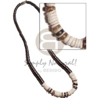 Graduated black coco heishe