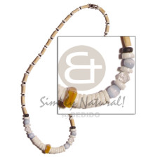 Wood tube white clam