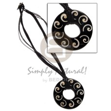 60mm black round resin