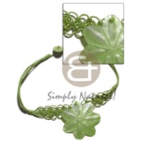 Subdued green wax cord macrame