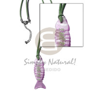 Lilac fishbone hammershell glass