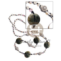 40 in. floating white rainbow sequins glass