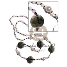 40 in. floating white rainbow sequins glass