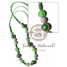 12mm wrapped wood beads w