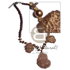 Brown natural wood beads