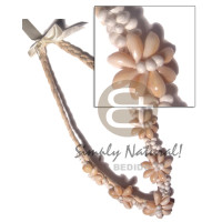 Braided flat abaca choker