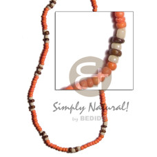 2-3mm orange nat brown combination coco