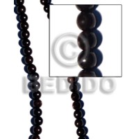 8mm round black camagong wood