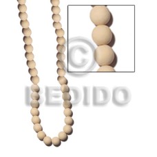 6-7mm natural white round wood