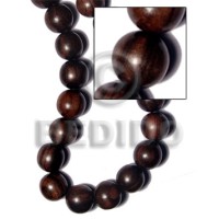 Tiger camagong round wood beads