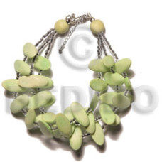 3 rows lime green slidecut
