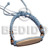 Aqua blue macrame at. wood