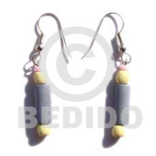 Dangling pastel pink wood tube