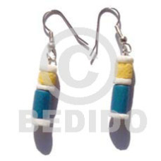 Dangling yelloblue wood tube