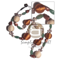9pcs. wrapped 20mm round wood