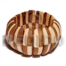Elastic patched half moon wood