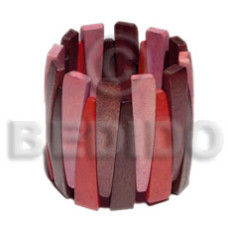 Elastic natural wood bangle