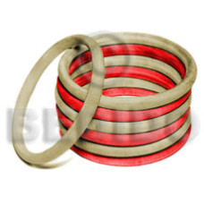 Natural wood colored bangle 6mm