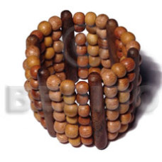 Elastic 6 rows 8mm wood