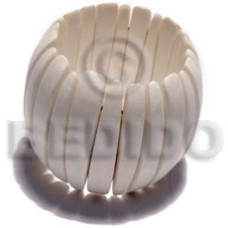 Elastic bleached buffed and polished