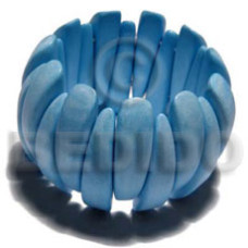 Elastic aqua blue buffed and