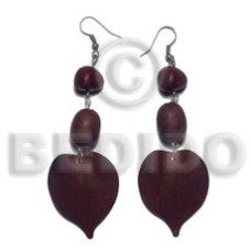 Dangling natural white wood heart