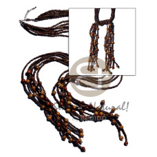 Scarf necklace - 6 rows