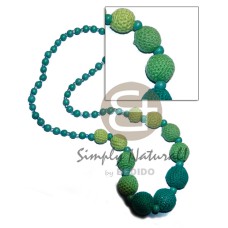 Graduated wrapped wood beads and Graduated wrapped wood beads and