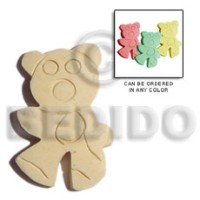 Natural white wood teddy bear